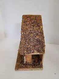 Artmark Rustic Wood House Nativity Moss Covered | eBay