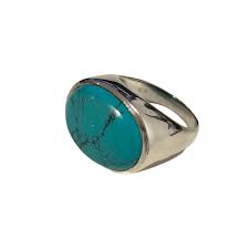 Turquoise Ring in Sterling Silver With a Large Statement ...