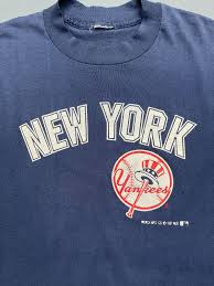 1980s Mlb New York Yankees Retro Graphic Single Stitch T Shirt | Boardwalk Vintage