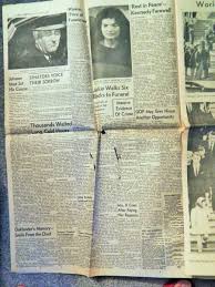 Vintage JFK John F Kennedy Burial Newspaper 1963 Jackie, casket, caisson, rare! | eBay