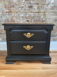 Refinished Vintage Black Nightstand – 18th Street Vintage ...