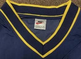 vintage NIKE V Neck ANORAK Michigan Wolverines Windbreaker ...