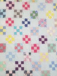 Vintage Feed Sack Beautiful Nine Block Patch Work Quilt 82x49 inch | eBay