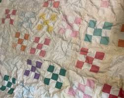 Quilt Squares 9x9 Traditional Nine Patch Soft Colors 1920s Scrappy Quilt Project Pieces Journaling Sewing Pillows Wallets Crafts Many Colors - Etsy