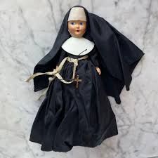 Vintage Nun Doll in Black Habit – Roses & Rue Antiques