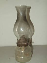 Vintage Victorian Clear Glass Oil Lamp with Clear Glass Chimney | eBay