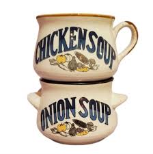 Vintage | Dining | 2 Vintage Typographic Soup Mug Bowls ...