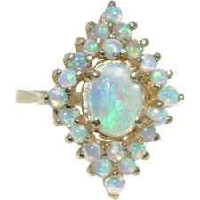 Similar Items to Estate Opal Statement Ring in 14k Yellow Gold