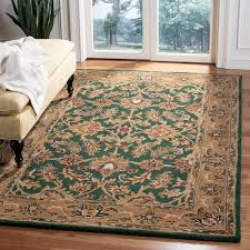 SAFAVIEH Heritage Dark Green/Gold 6 ft. x 9 ft. Border Area Rug HG628A-6 - The Home Depot