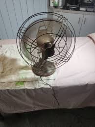 BIG Vintage GE General Electric Vortalex 18" 3 Speed Metal Cage Oscillating Fan | eBay