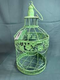 Ashland Bird Metal Cage Green Tabletop Decor Summer 13,5" | eBay