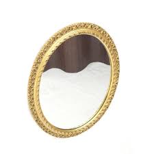 Oval Gesso & Carved Wood Gold Gilt Frame Wall Mirror | Chairish