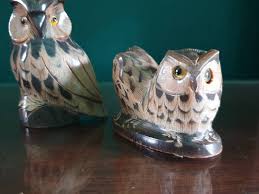 Vintage Buffalo Horn Owl Lot - Etsy