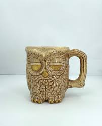Vintage Owl-themed Ceramic Mug With Speckled Finish - Etsy