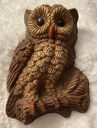 Brown Owl Vintage Foam Wall Art Hanging Plaque - Retro Bird ...