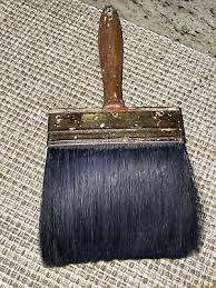 Vintage Large Paint Brush, Primitive 5” Wide, W/Wood Handle 2” Deep | eBay