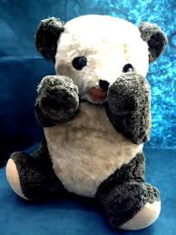 Vintage Panda bear teddy bear stuffed animal with metal eyes ...