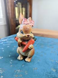 Vintage- Spring- Easter- Décor- Bunny- Sugared- Resin ...