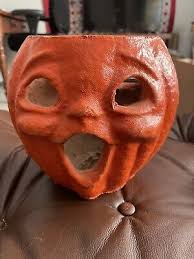 Antique Paper Mache Halloween Double Sided Faced Rare Jack-O ...