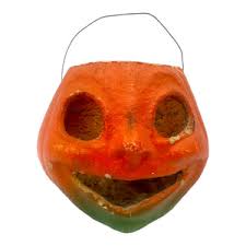 Vintage Halloween Paper Mache Pulp JOL 1940s Pumpkin | Eerie ...