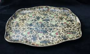 Paper Mache Serving Tray Platter Flowers Floral Cottage Chic ...