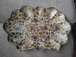 Viking Hand Made In Japan Alcohol Proof Tray Floral Rose | eBay