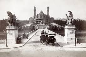 Vintage 19th Century Paris Print: Pont d'Iena and Trocadero ...