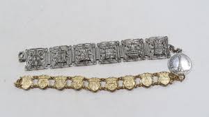 Vintage Sterling Silver Paris Souvenier Braclet and a Gold ...