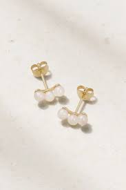 Mateo Trio 14-Karat Pearl Earrings - Gold | Editorialist