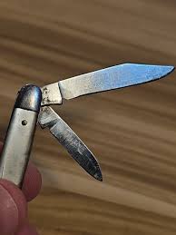 Small Vintage Sabre No. 678 Imitation Pearl Handle 2 Blade ...