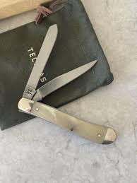 Tecovas Moore Maker Pocket Knife - Bone Trapper With Leather ...