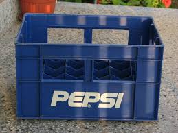 Pepsi plastic crate blue old used rare empty - "no bottle ...