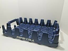 Vintage Blue Pepsi Cola Plastic Crate Carrier Holds 24 20oz ...