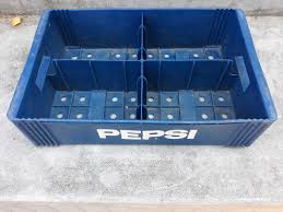 Vintage Pepsi Bottle Plastic Crate - Blue - Etsy