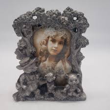 Vintage Pewter Picture Photo Frame 3 Bears & Trees SANWA ...