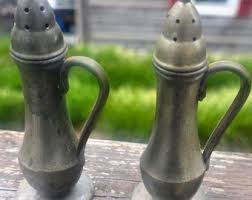 Vintage Salt and Pepper Shaker Pewter by Quaker #2094 - Etsy