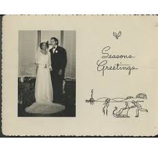1947 wedding photograph on Christmas card of John Marcus ...