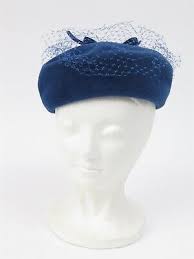 Vintage Pill Box Teal Blue Fur Velour Hat 22 Women's Mid Century | eBay