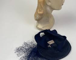Vintage 1930s 1940s Blue Straw Net Whimsey Tilt Hat / 30s 40s Netted Veil Whimsey - Etsy Canada