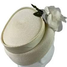 Vintage | Accessories | Vintage White Rose Floral Pillbox Hat Wedding Cap Event Elegant Dainty Occasion | Poshmark