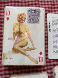 1953 Alberto Vargas Pin Up Jugando a las cartas. Vargas ...