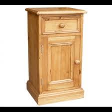 Antique Pine Bedside Cabinet (1 Drawer) LH Door