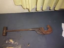 vintage pipe cutter marked no 1 s possible erie wood handle ...