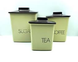 Vintage Retro Brown and Tan Canister Set, Nesting Canisters - Etsy