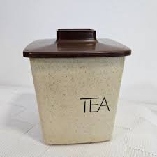 Vintage 1970s Sterilite Tea Canister Mid Century Kitchen Storage Beige Brown - Etsy