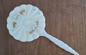 Vintage Hand Mirror and Matching Tissue Box - Etsy