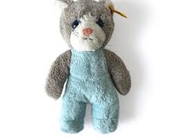 Vintage Steiff Toldi Cat Plush Toy With Button & Tag - Etsy