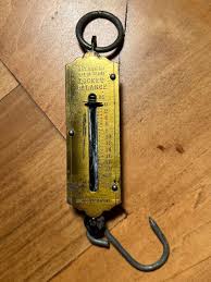 Vintage- German Pocket Balance Scale Weight Brass Plate -25 LB-Works as should | eBay
