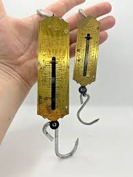 Vintage German pocket scales 12 and 25 kilograms, brass plate, German production | eBay