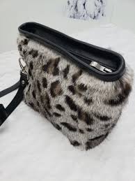 Animal print Fur Patchwork & Leather bag for women, Womens Purse, Gift for women | eBay